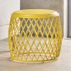 Christopher Knight Home Bryony Indoor 19″ Diameter Lattice Iron Side Table, Matte Yellow