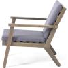 Christopher Knight Home Carlos Outdoor Acacia Wood Club Chairs with Cushions (Set of 2), Gray Finish, Dark Gray
