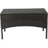 Christopher Knight Home Cordoba PE Rattan Chat Set, 4-Pcs Set, Brown / Tan