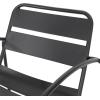 Christopher Knight Home Cowan Outdoor Dining Chair (Set of 2), Matte Coral(Matte Black)