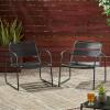 Christopher Knight Home Cowan Outdoor Dining Chair (Set of 2), Matte Coral(Matte Black)