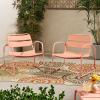 Christopher Knight Home Cowan Outdoor Dining Chair (Set of 2), Matte Coral(Matte Coral)