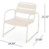 Christopher Knight Home Cowan Outdoor Dining Chair (Set of 2), Matte Coral(Matte White)