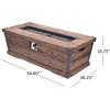 Christopher Knight Home Delany Outdoor 50,000 BTU Rectangular Fire Pit (No Tank Holder) – Lightweight Concrete – Brown