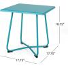 Christopher Knight Home Doris Outdoor Modern 18″ Side Table with Steel Legs-Teal