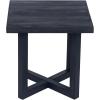 Christopher Knight Home Eella 18.25” Acacia Wood Outdoor Side Table, Square Slat Top with X-Stretcher Base, Patio Decorative End Table for Patio Balcony & Garden Decor, Easy Assembly, Black