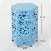Christopher Knight Home Eliana Outdoor 12″ Sunburst Iron Side Table, Crackle Teal(Crackle Blue)