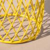 Christopher Knight Home Eliana Outdoor 12″ Sunburst Iron Side Table, Crackle Teal(Matte Yellow)