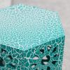 Christopher Knight Home Eliana Outdoor 12″ Sunburst Iron Side Table, Crackle Teal(Wanda crackle Teal)
