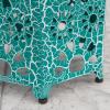 Christopher Knight Home Eliana Outdoor 12″ Sunburst Iron Side Table, Crackle Teal(Wanda crackle Teal)