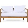 Christopher Knight Home Ellendale Chat Set, White + Teak