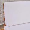 Christopher Knight Home Eulah Indoor Minimalist Acacia Wood Right-Sided Sofa with White Cushions, Sandblast Finish / White(Sandblast Finish / White)