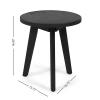 Christopher Knight Home Gino Outdoor Acacia Wood Side Table, Dark Gray Finish