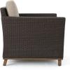 Christopher Knight Home Glenwood Outdoor Aluminum Framed Wicker Swivel Chairs with Water Resistant Cushions, 2-Pcs Set, Mix Brown / Mix Beige / Coffee