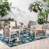 Christopher Knight Home Hampton Outdoor Wood and Wicker Club Chairs (Set of 4), Gray Finish and Mixed Black