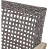 Christopher Knight Home Hampton Outdoor Wood and Wicker Club Chairs (Set of 4), Gray Finish and Mixed Black