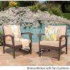 Christopher Knight Home Honolulu PE Club Chairs, 2-Pcs Set, Brown