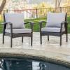Christopher Knight Home Honolulu PE Club Chairs, 2-Pcs Set, Grey