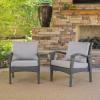 Christopher Knight Home Honolulu PE Club Chairs, 2-Pcs Set, Grey