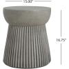 Christopher Knight Home Jaym 16.75″ H Indoor Outdoor Accent Side Table, Patio Decorative End Table, Hourglass-Shaped Lightweight Concrete Garden Stool for Patio Balcony & Garden Decor, Light Gray