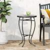Christopher Knight Home Jimmy Outdoor Side Table with Tile Top, Yellow, Red, Black