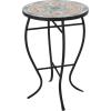 Christopher Knight Home Jimmy Outdoor Side Table with Tile Top, Yellow, Red, Black