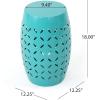 Christopher Knight Home Jorell Lace Cut Iron Accent Table, Teal
