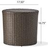 Christopher Knight Home Keaton Wicker Barrel Side Table, Dark Gray