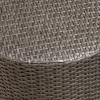 Christopher Knight Home Keaton Wicker Barrel Side Table, Dark Gray