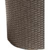 Christopher Knight Home Keaton Wicker Barrel Side Table, Dark Gray