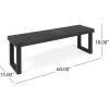 Christopher Knight Home Kemp Outdoor Acacia Wood Bench, Gray Finish, Sandblast Dark Grey