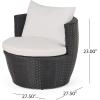 Christopher Knight Home Kono Chat Set, 3-Pcs Set, Black