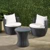 Christopher Knight Home Kono Chat Set, 3-Pcs Set, Black