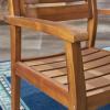 Christopher Knight Home Kuhn Outdoor 3 Piece Acacia Wood Bistro Set, Teak Finish