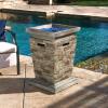 Christopher Knight Home Laguna MGO Fire Column – 40,000 BTU, 19.5″, Natural Stone