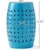 Christopher Knight Home Lilac Outdoor 12″ Iron Side Table, Blue