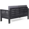Christopher Knight Home Louver Chat Set, Dark Gray(Dark Gray)