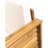 Christopher Knight Home Louver Chat Set, Dark Gray(Teak + Cream)
