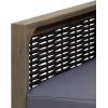 Christopher Knight Home Maggie Outdoor Acacia Wood Club Chair with Wicker Accents (Set of 2), Gray Finish + Mixed Gray + Dark Gray(Gray Finish + Mixed Gray + Dark Gray)