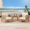 Christopher Knight Home Maggie Outdoor Acacia Wood Club Chair with Wicker Accents (Set of 2), Gray Finish + Mixed Gray + Dark Gray(Teak Finish + Mixed Brown + Beige)