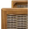 Christopher Knight Home Maggie Outdoor Acacia Wood Club Chair with Wicker Accents (Set of 2), Gray Finish + Mixed Gray + Dark Gray(Teak Finish + Mixed Brown + Beige)