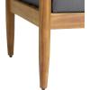 Christopher Knight Home Magnolia Patio Acacia Wood Club Chair with Water-Resistant Cushions, Outdoor Lounge Chair, Slat Panel Design, Sunbathe Armchair for Garden/Porch/Balcony, Teak+Dark Gray