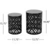 Christopher Knight Home Mathena Outdoor Side Tables – Black (Set of 2)