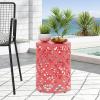 Christopher Knight Home Mathena Outdoor Side Tables – Dark Coral