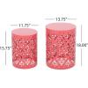 Christopher Knight Home Mathena Outdoor Side Tables – Dark Coral (Set of 2)