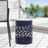 Christopher Knight Home Mellie Outdoor Side Tables – Navy Blue