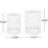 Christopher Knight Home Mellie Outdoor Side Tables – White (Set of 2)