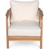 Christopher Knight Home Newell Lounge Chair Outdoor, Patio Accent Chair, Comfy Reading Single Sofa, Wooden Frame+Rope Woven+Removable Cushion, Garden/Backyard/Balcony/Poolside, Teak+Beige(Teak+beige)
