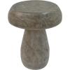 Christopher Knight Home Novi Outdoor Side Table, Mushroom-Shaped Decorative Accent Side End Table, Garden Stool for Patio Balcony Beach Pool, Lightweight Concrete, Wood-Like Texture, Natural