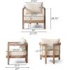 Christopher Knight Home Orion Outdoor Acacia Wood Club Chair with Tub Shape and Slat Panel, Patio Armchair, Water-Repellent Thick Cushion Seating for Garden Backyard Balcony, Brown Wash+Beige(Brown Wash+beige set of 2)